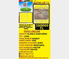 ANTALYA EKMALI KARYAĞDIDA SATILIK 1550 M2 ARSA 3... ANTALYA EKMALI KARYAĞDIDA SATILIK 1550 M2 ARSA 3...