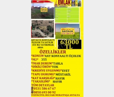 ANTALYA KONYAALTI ÜÇOLUKTA SATILIK 355 M2 TARLA 6... ANTALYA KONYAALTI ÜÇOLUKTA SATILIK 355 M2 TARLA 6...
