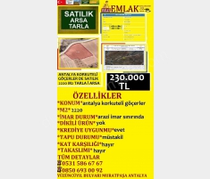 ANTALYA KORKUTELİ GÖÇERLERDE SATILIK 2220 M2 ARSA ... ANTALYA KORKUTELİ GÖÇERLERDE SATILIK 2220 M2 ARSA ...