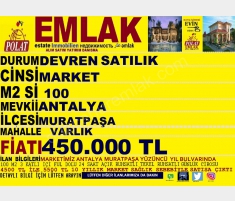 ANTALYA YÜZÜNCÜYIL BULVARINDA DEVREN SATILIK MARKE... ANTALYA YÜZÜNCÜYIL BULVARINDA DEVREN SATILIK MARKE...